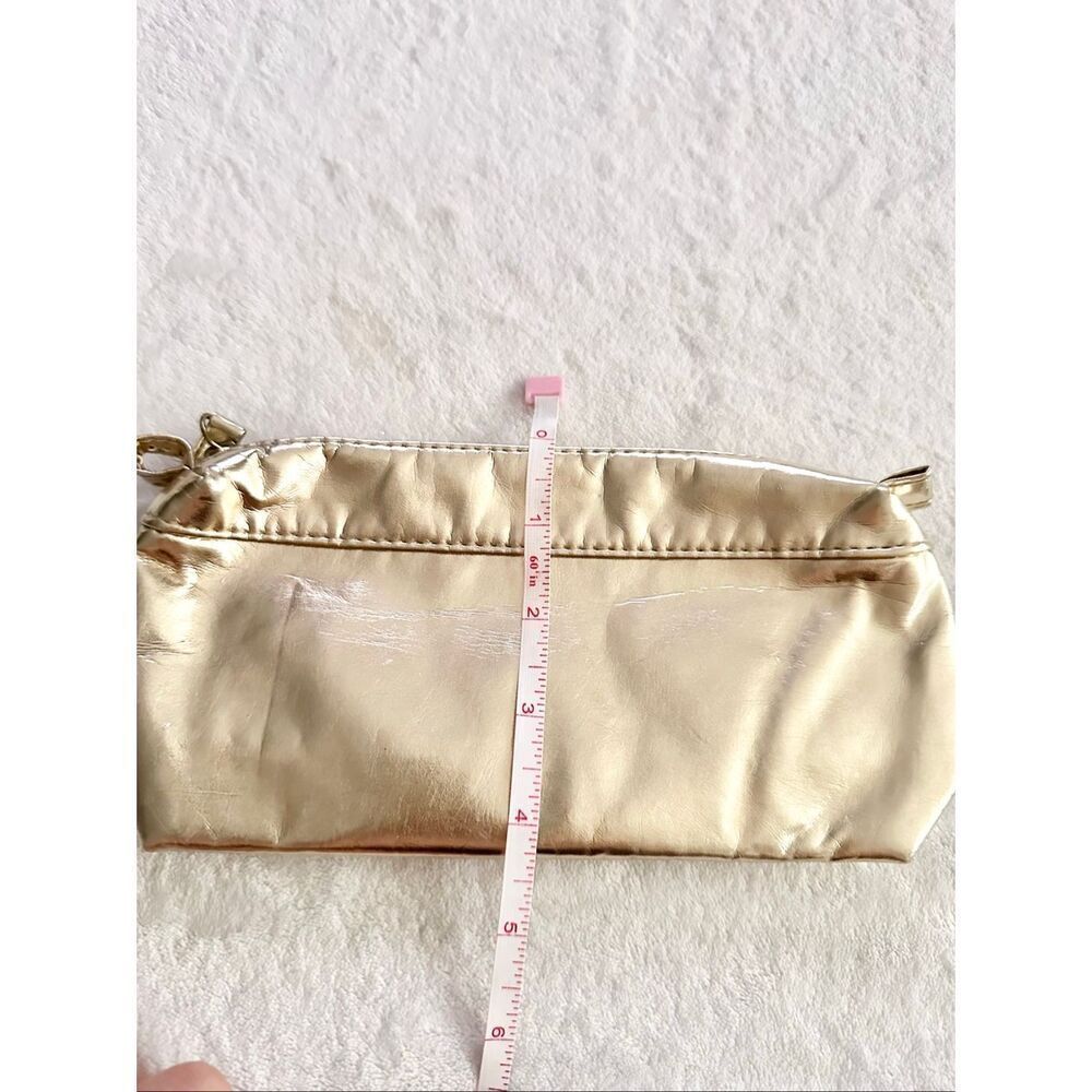 White gold Clarins cosmetic zip up bag - Picture 4 of 8